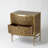 Crinkle Bedside Chest-Brass/Bronze