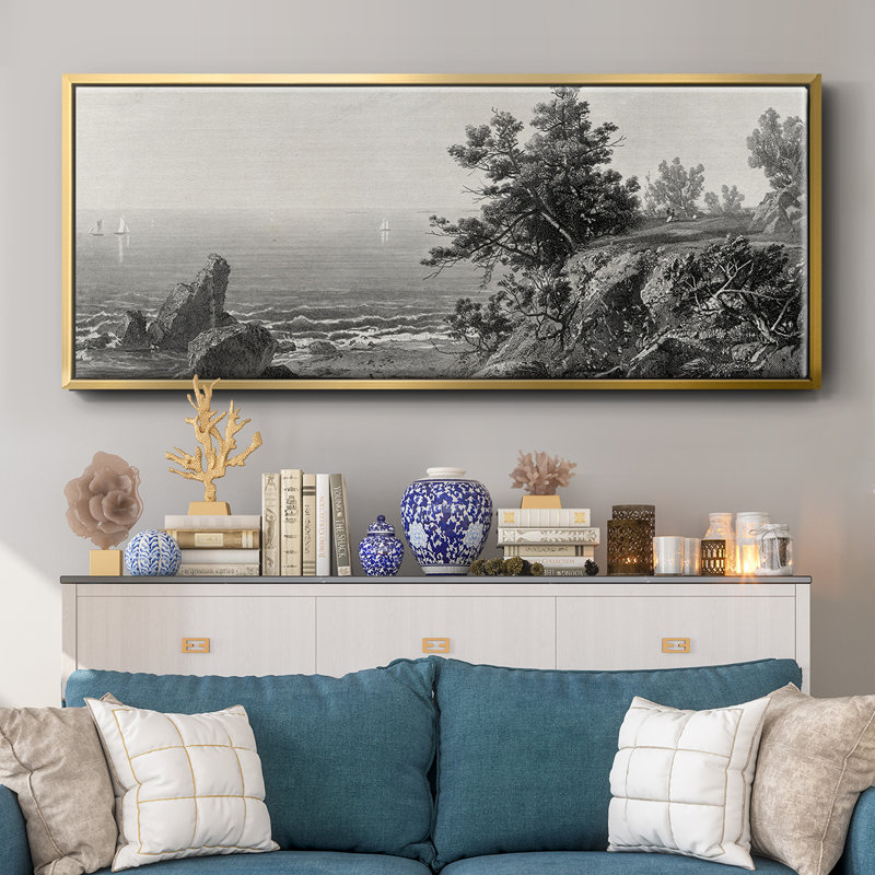 On the Beverly Coast, Massachusetts - toile encadrée, H 8 po x l 20 po
