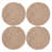 Jute Round 4 Piece Coaster Set