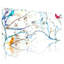 «Birds Colorful Birds On Branches», ensemble de 3 impressions sur toile-537274322