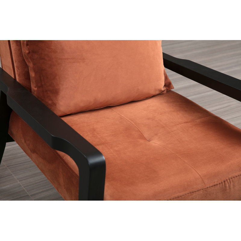 Fauteuil en polyester 33,07 po Brower, Cannelle