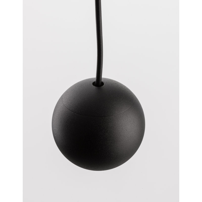 1 - Light LED Sphere Pendant, Black