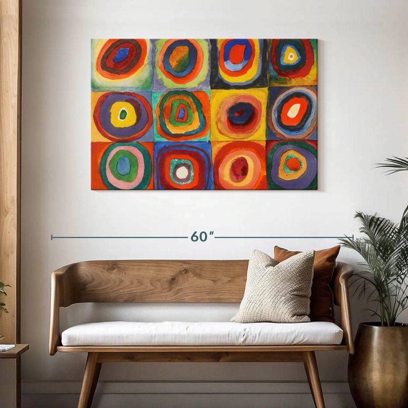 Avery Color Study Squares Concentric Circles, 30" H x 45" W