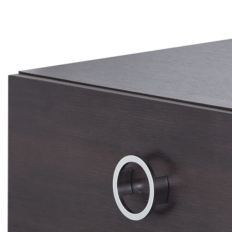 Table compacte avec deux tiroirs pour organiser les essentiels - contemporain, pieds argentés, rangement rectangulaire, look moderne, effilé argent