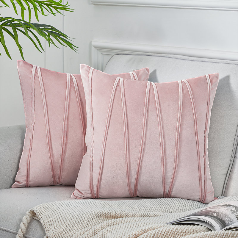 Geometric Pillow Cover, 18"L x 18"W, Burnt Orange
