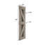 Porte de grange pliante gaufrée avec quincaillerie coulissante Coast Sequoia-645080828-645080829