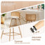 Ensemble de 4 tabourets de bar rotatifs 26 po H-619765382