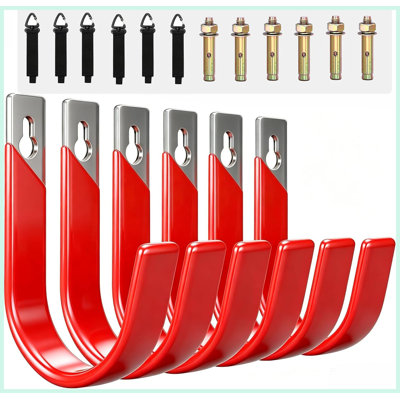 Wall Mounted Utility Storage Hooks for Outside Yard-6pack