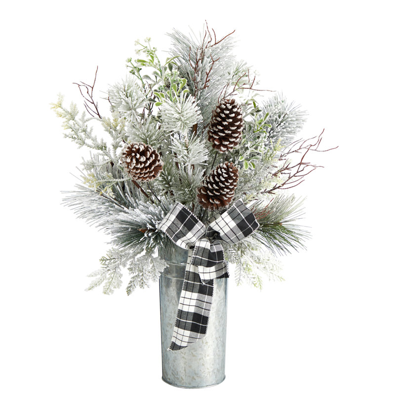 Plante de bouleau artificielle 28 po dans un vase décoratif