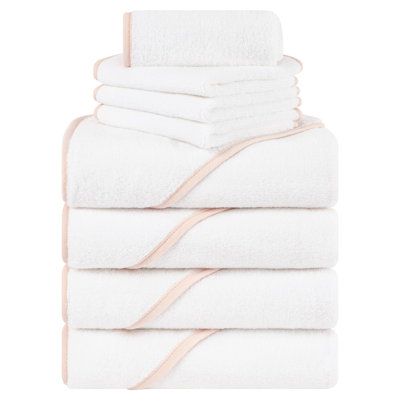 Ensemble de 8 serviettes de bain 100% coton
