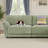 L-Shaped Modular Sectional Sofa 4-Seat Chenille Couch with USB/Type-C Chargers, Petal Armrests & Ottoman, Wood Frame-919321532