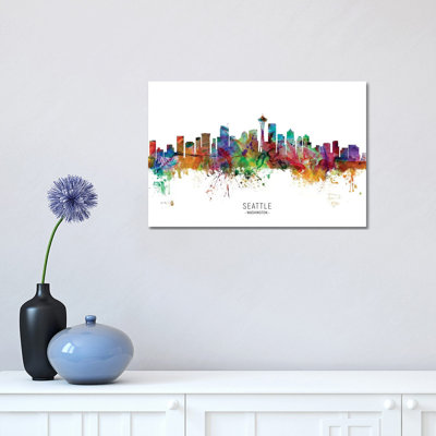 " Seattle Washington Skyline " by Michael Tompsett Painting Print