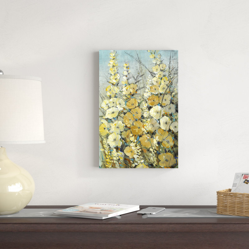 «Cluster of Hollyhock II» par Timothy O 'Toole, reproduction d'art sur toile, H 18 po x l 12 po, Toile tendue