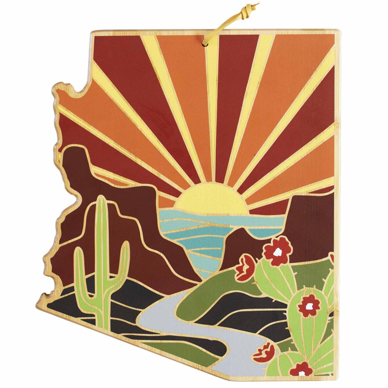 Arizona Cutting & Serving Board with Artwork by Summer Stokes