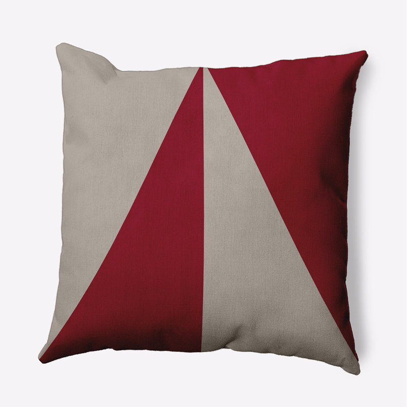 Coussin décoratif Prism Autum, Rouge carmin, 20 po x 20 po