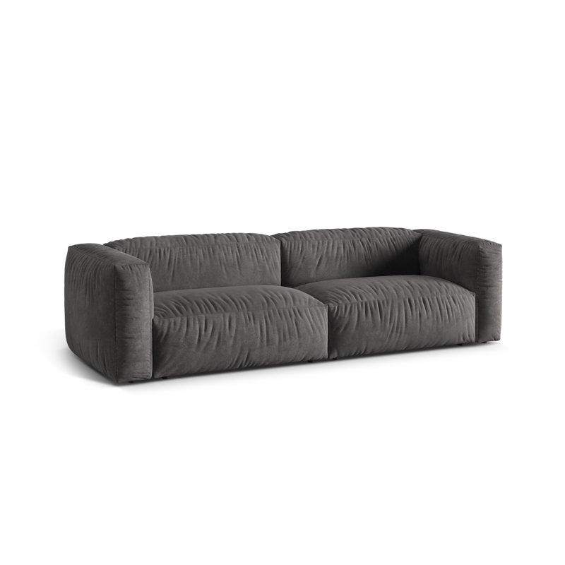 Carlens 3 Seater Velvet Sofa, Grey