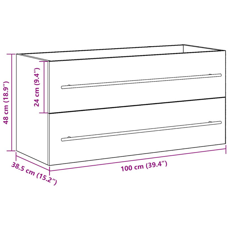 Lucama 100cm Single Bathroom Vanity Base Only, Black Oak