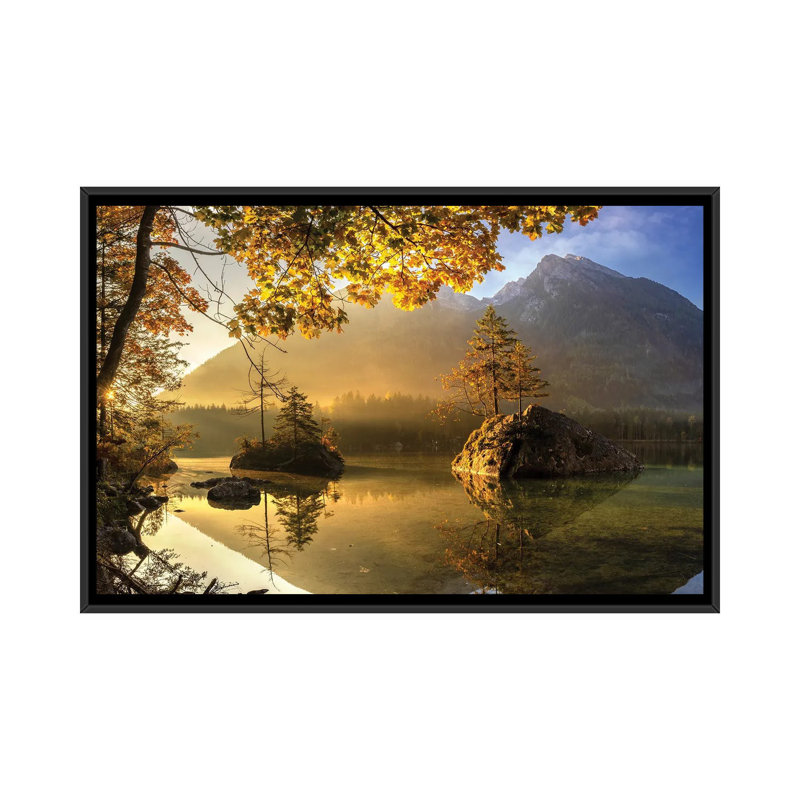 Lake Hintersee by Keller - Floater Frame Print on Canvas