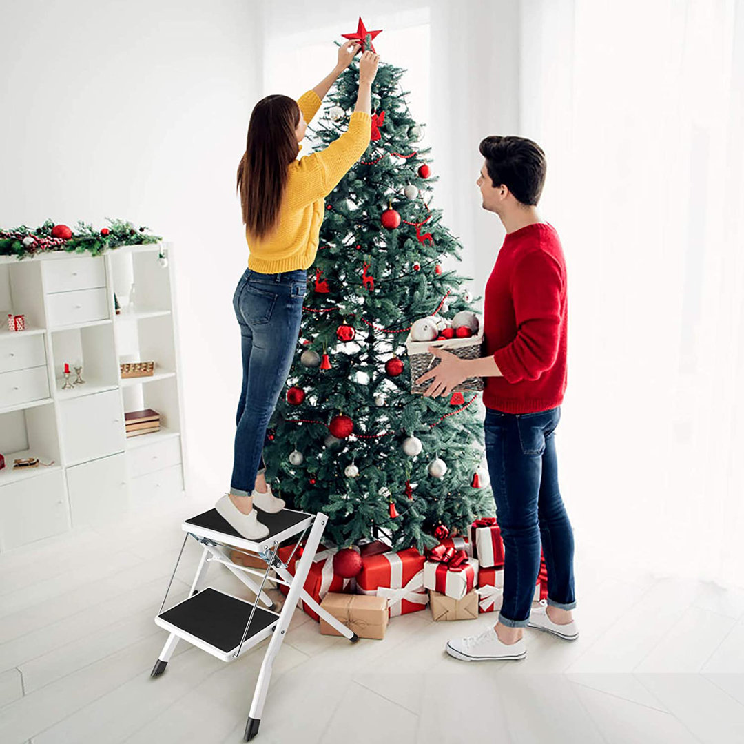 2 - Step Steel Lightweight Folding Small Step Ladder