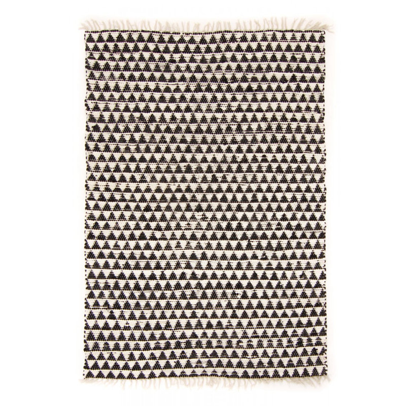 Weiss Geometric Hand Woven Area Rug, Rectangle 70 x 140cm
