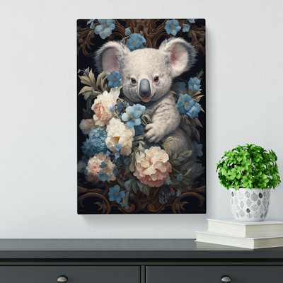 Koala Bear Baroque Art - Wrapped Canvas