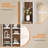 4-tier Open Shelf With 1 Drawer And 1 Cabinet, Freestanding Narrow Bookcase