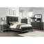 Meuble de chambre à coucher moderne de style classique avec 1 tiroir et 5 tiroirs en similicuir gris