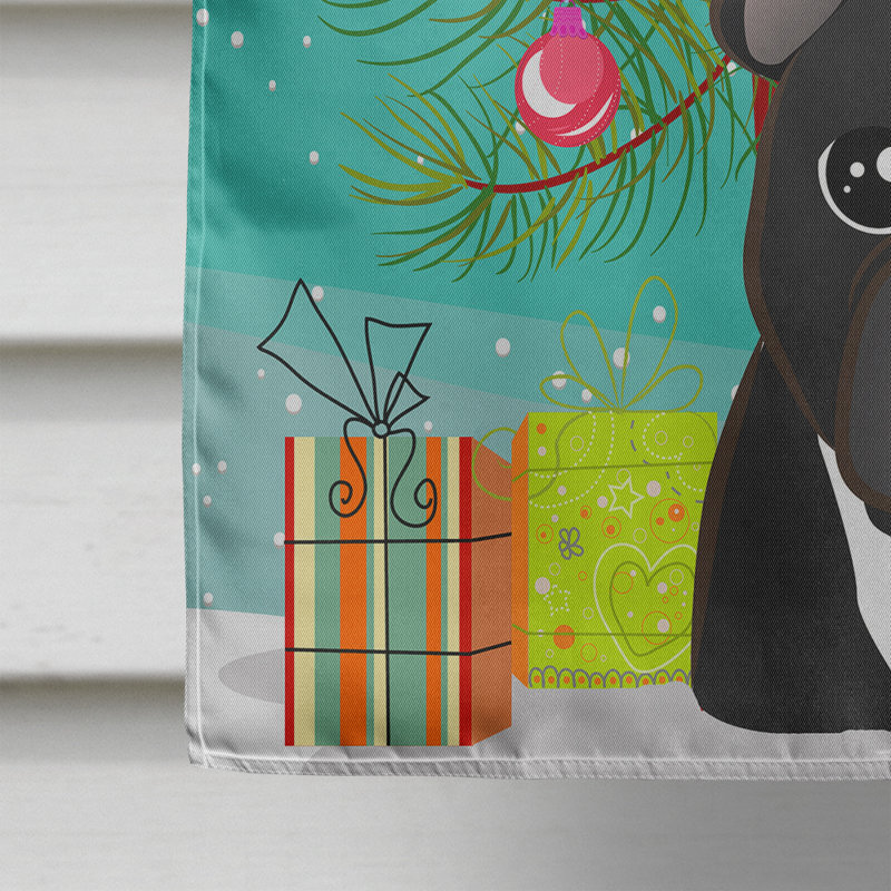 Drapeau en polyester 2 côtés sous l’arbre Silloth, Bouledogue français, H 40 po x l 28 po x P 0,01 po, Drapeau pour la maison