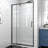 privdr 38"-42" W X 71" H Pivot Swing Semi-Frameless Shower Door with 1/4" Tempered Clear Glass-104850264
