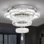 W24 "Big Flower Modern Lustre en cristal 3000-6000K Luminaires de gradation