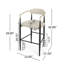 Chaise de comptoir revêtue de tissu d'ameublement gris foncé-1790889380-1790889383