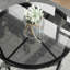 Jyhiem Glass Top Cross Legs End Table