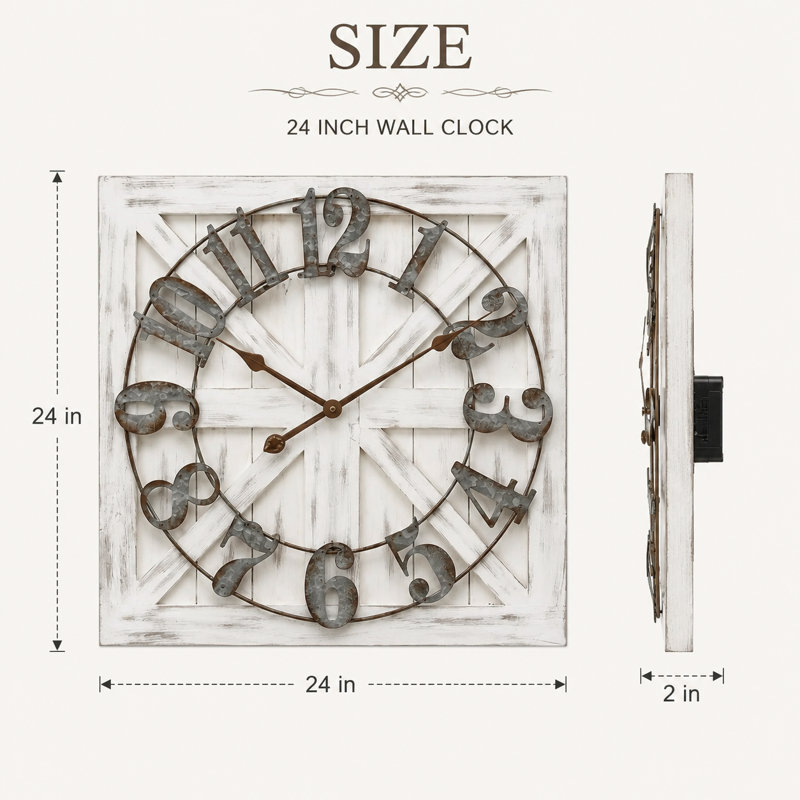 Grande horloge murale de ferme