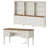 2 - Piece Office Set, 56" Executive Desk & Set Of 3 Bookcases With Drawers-1650156652