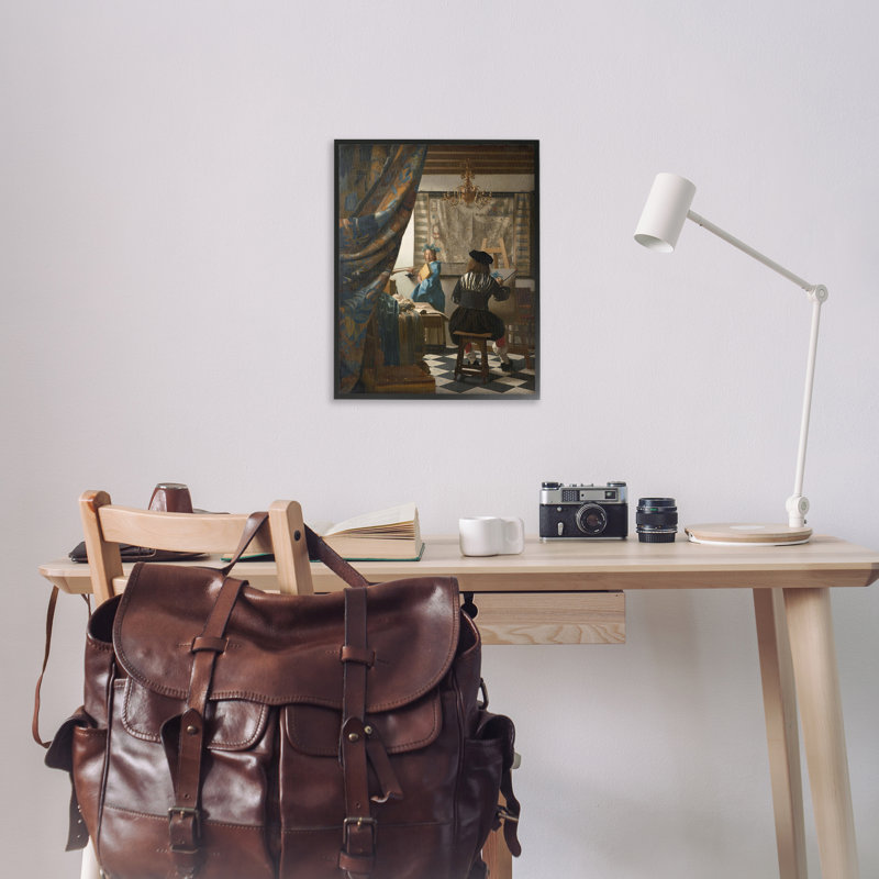 Art classique, estampe numérique encadrée par one1000paintings, H 30 po x l 24 po, Giclée encadrée noir minuit
