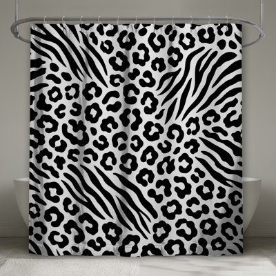 Leopard Zebra Print Shower Curtains Extra Long