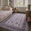 Vintage Look Cotton and Chenille Flatweave Area Rug-1533260472