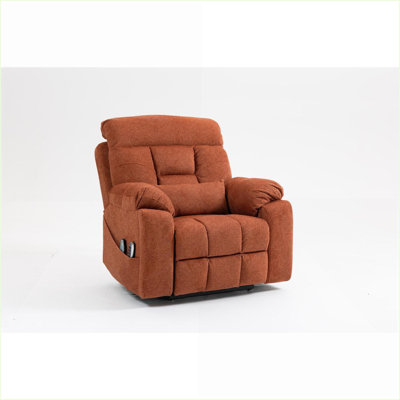 Soulevez les fauteuils inclinables pour Big & amp; Grand canapé électrique surdimensionné avec massage, chauffage, inclinaison à 180 °, moteurs OKIN | Velours | Rose