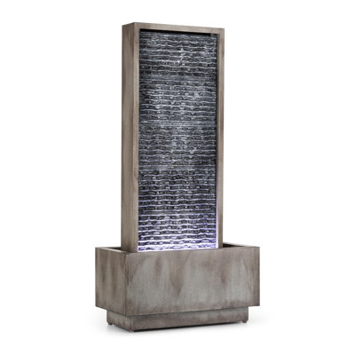 Outdoor Metal Waterfall Fountain with Lights