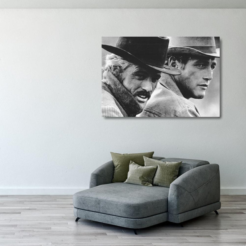 Robert Redford & Paul Newman, 27" H x 40" W
