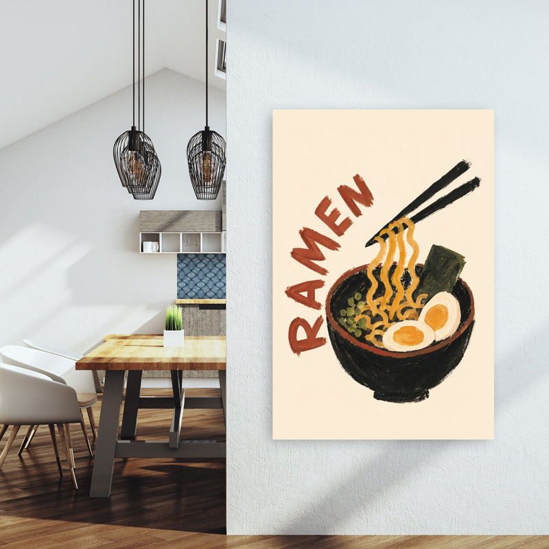 Nouilles japonaises japonaises, art mural traditionnel traditionnel, H 60 po x l 40 po