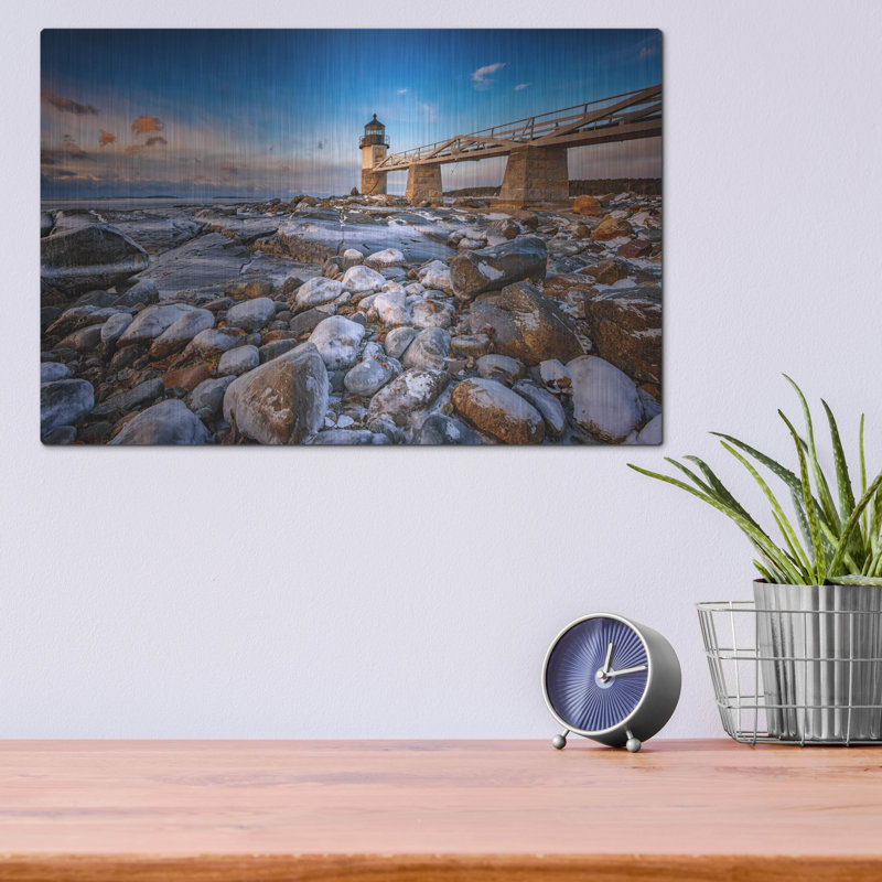 Art mural luxueux «Icy Morning At Marshall Point» par Rick Berk, H 12 po x l 16 po
