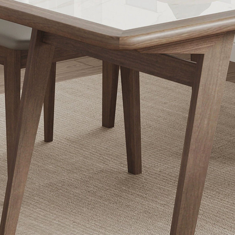 Ensemble de table de salle à manger rectangulaire de style nordique, H 29,5 po x L 70,9 po x l 35,4 po