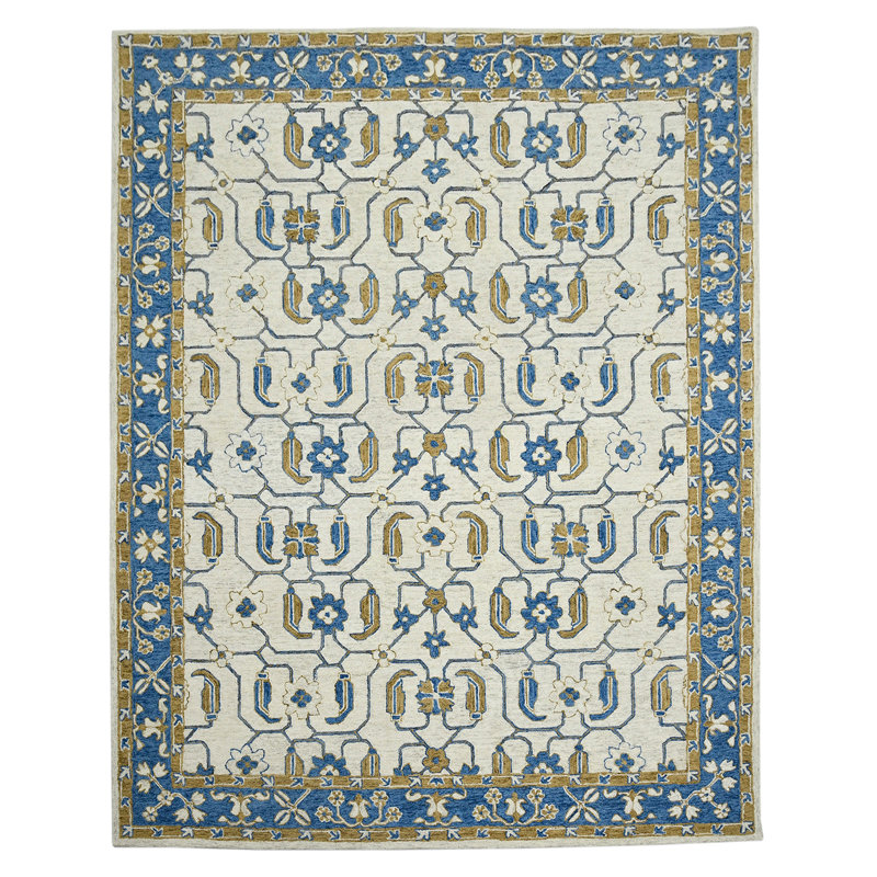 Wool Floral Indoor Rug, Rectangle 2' x 3'
