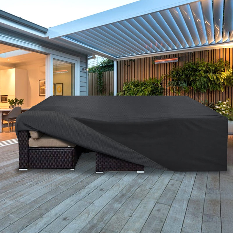 Tavanna Waterproof Outdoor Patio Dining Set Cover, 28" H x 126" W x 64" D