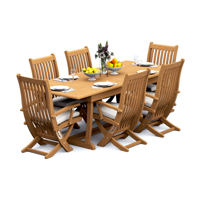 Ensemble de table d'extérieur rectangulaire L 71 po Warwick, 6