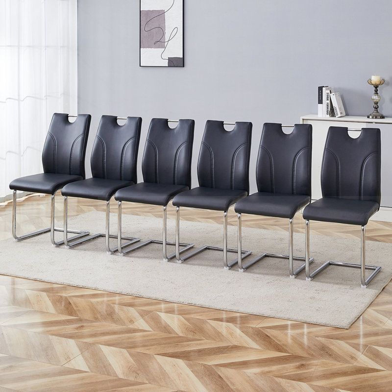 Ensemble de chaises de salle à manger élégantes avec pieds en métal durables, parfait pour les espaces modernes et polyvalents
