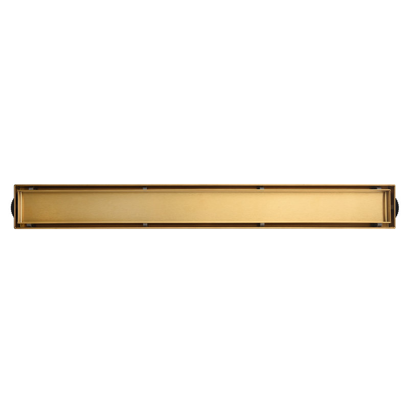 Kingston Watercourse 48-Inch Linear Shower Drain, Brushed Brass