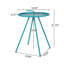 Table d'appoint en fer sarcelle, 20,01 po x 20,01 po x 21,97 po, avec structure et poignée bleu sarcelle, transport pratique
