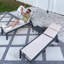 Ensemble de chaise longue de patio en aluminium 3 pièces Shiner-1604962848
